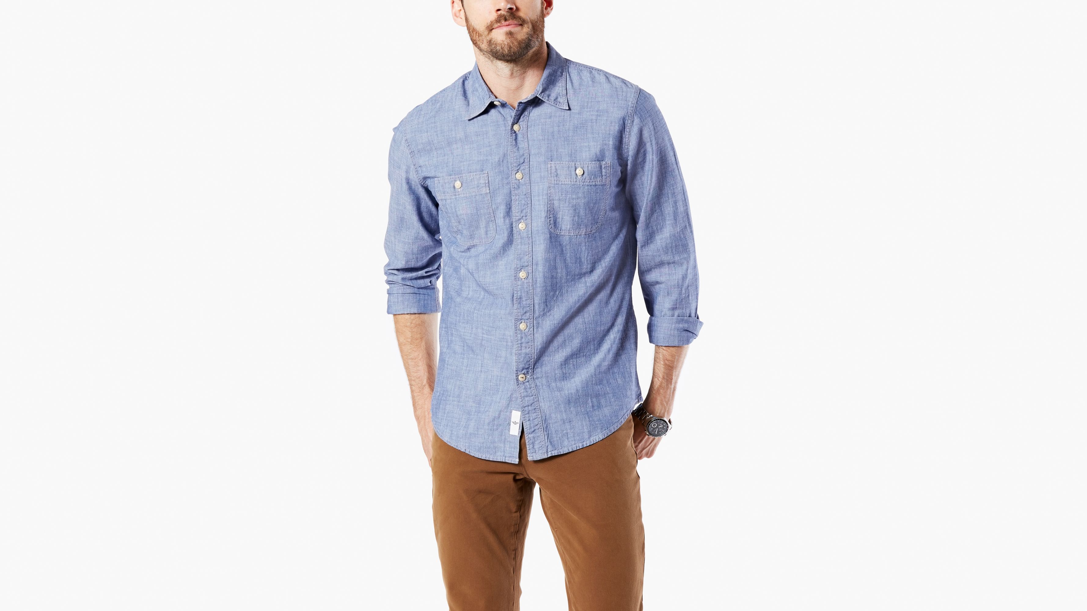 dockers chambray shirt