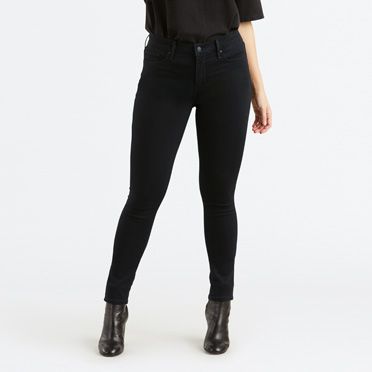 levi's black high rise skinny jeans