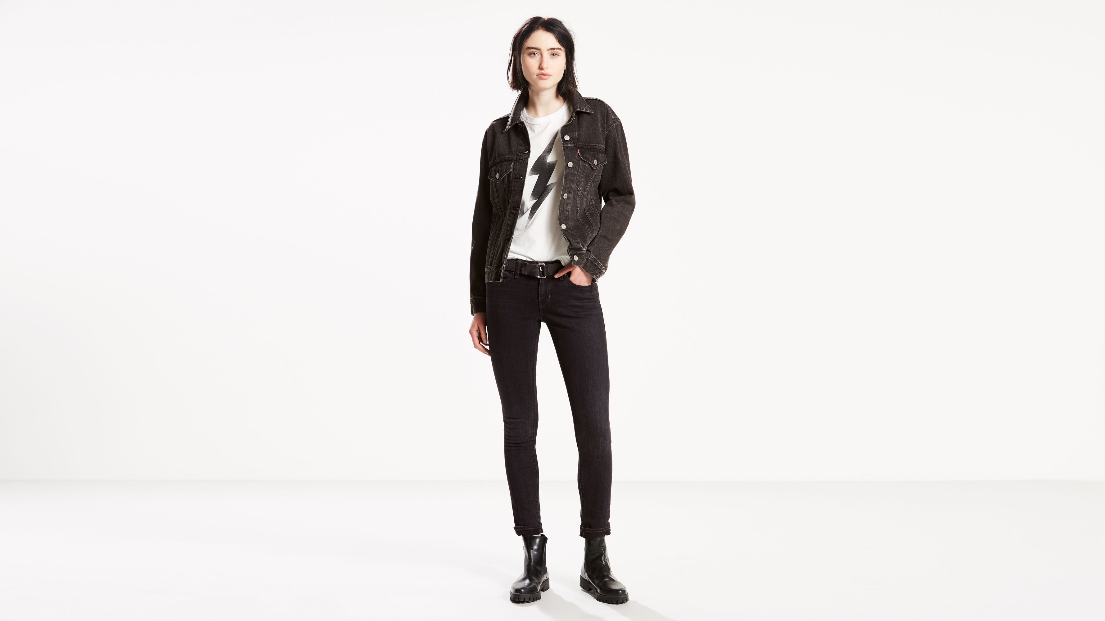 levi's 711 selvedge skinny jeans