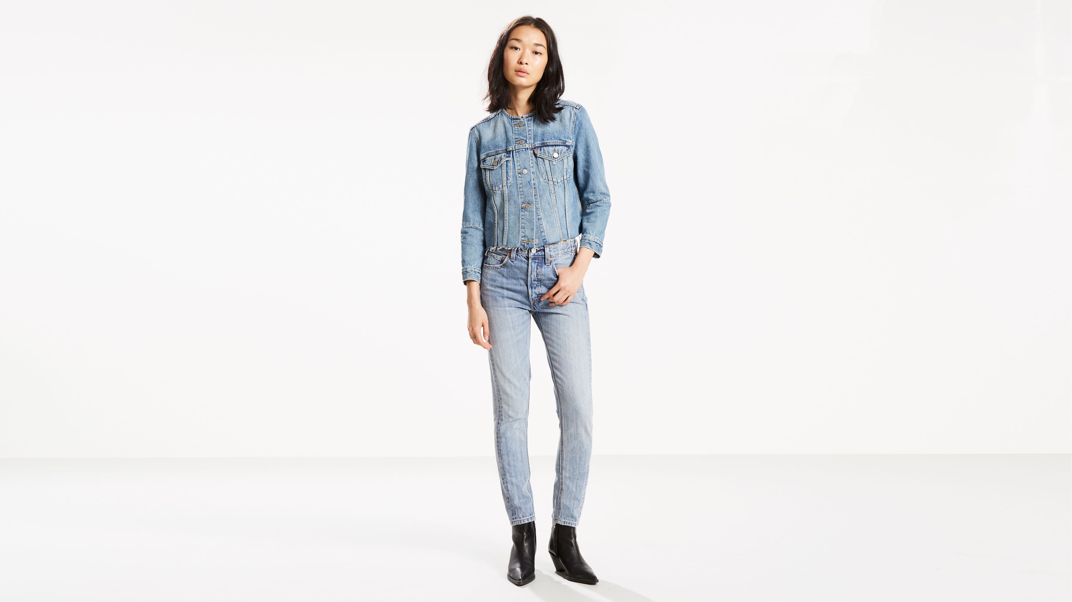 levi's 501 altered skinny jeans