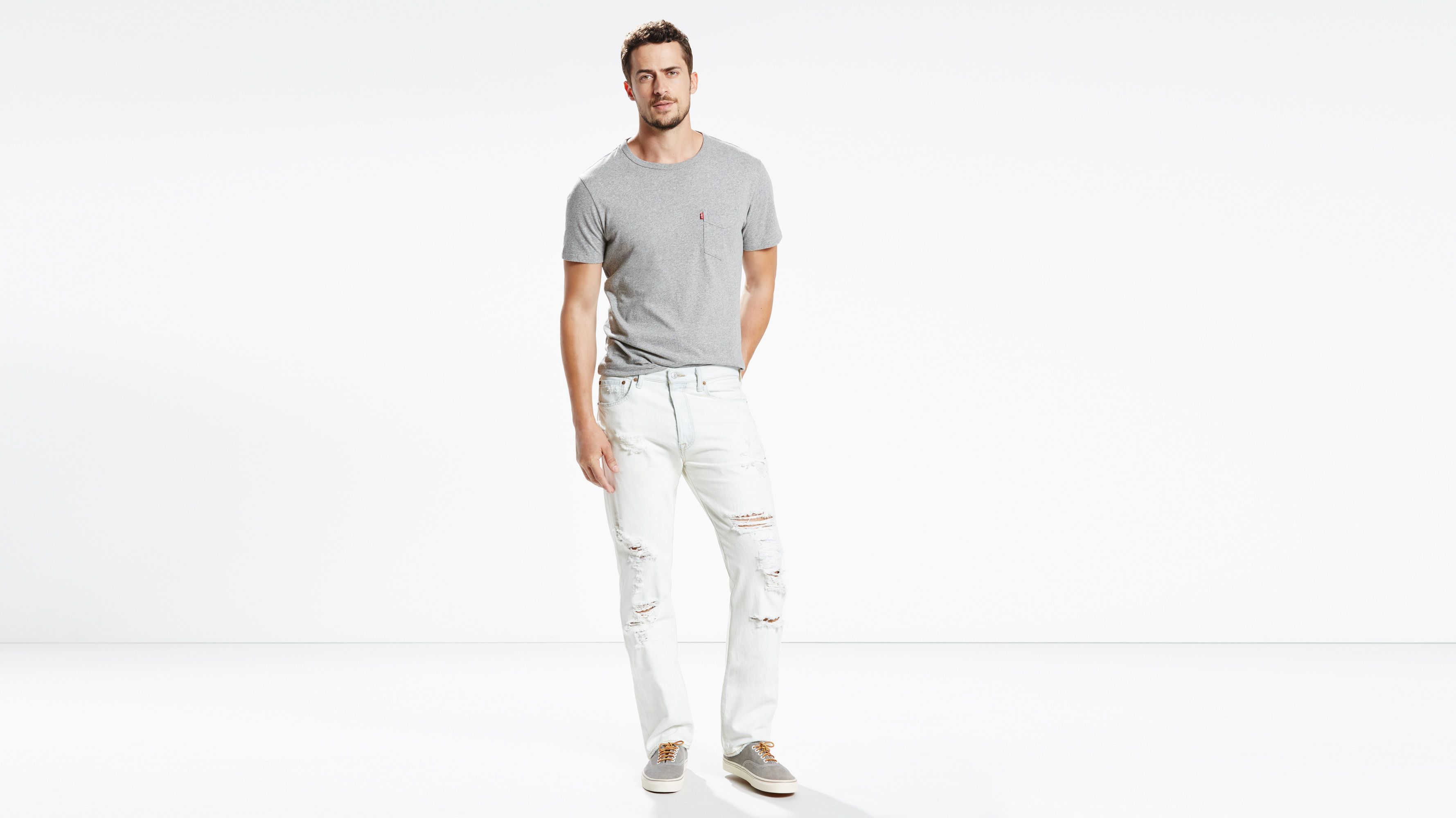 501 original fit jeans trashed levis united states (us)